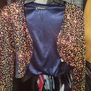 Sequin crop shrug Large Jacket